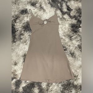 Mini summer dress with keyhole cutout